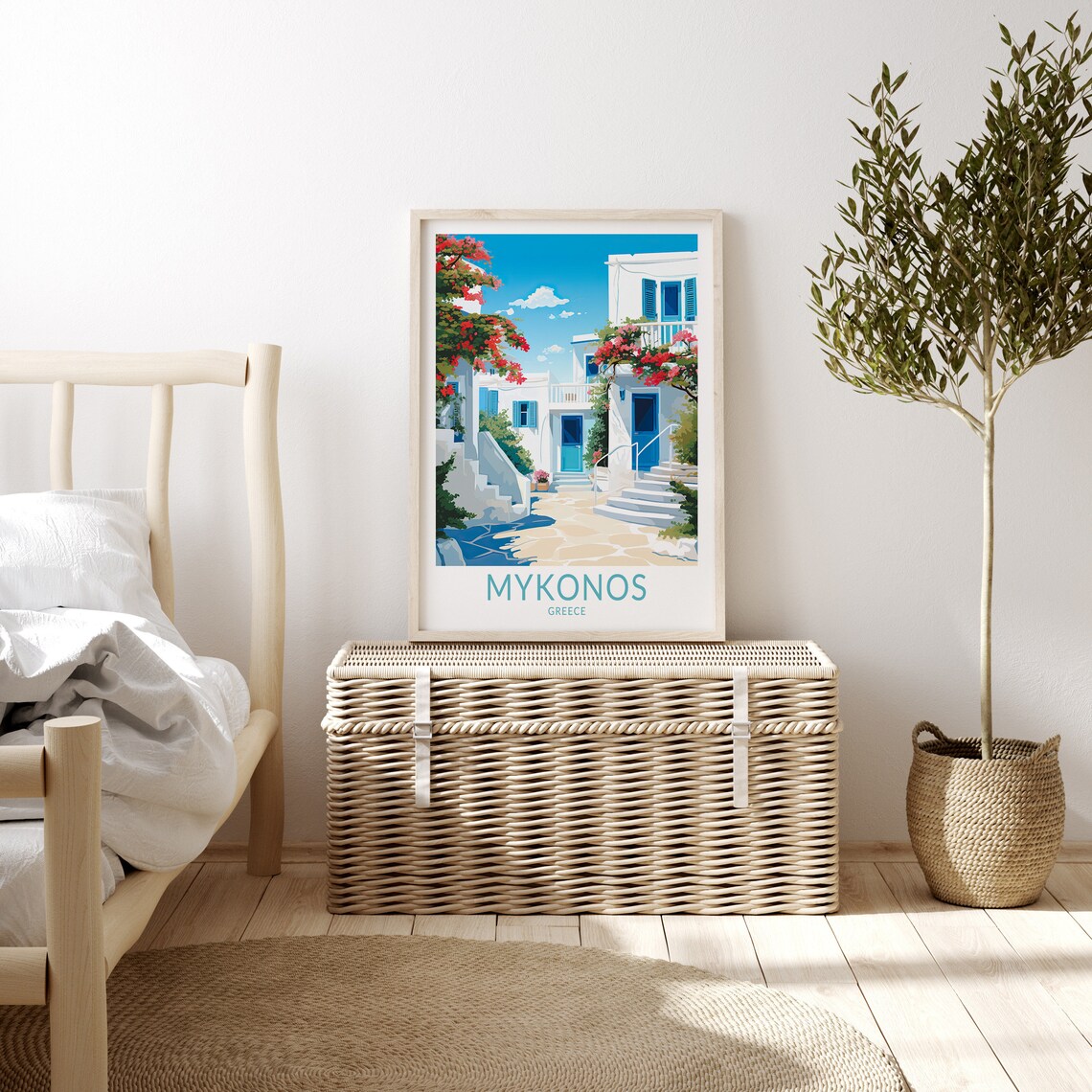 Mykonos Greece Travel Poster, City Wall Decor - Image 3