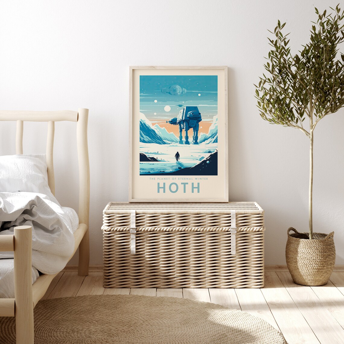 Star Wars Hoth Travel Poster, Retro Travel Print - Image 3