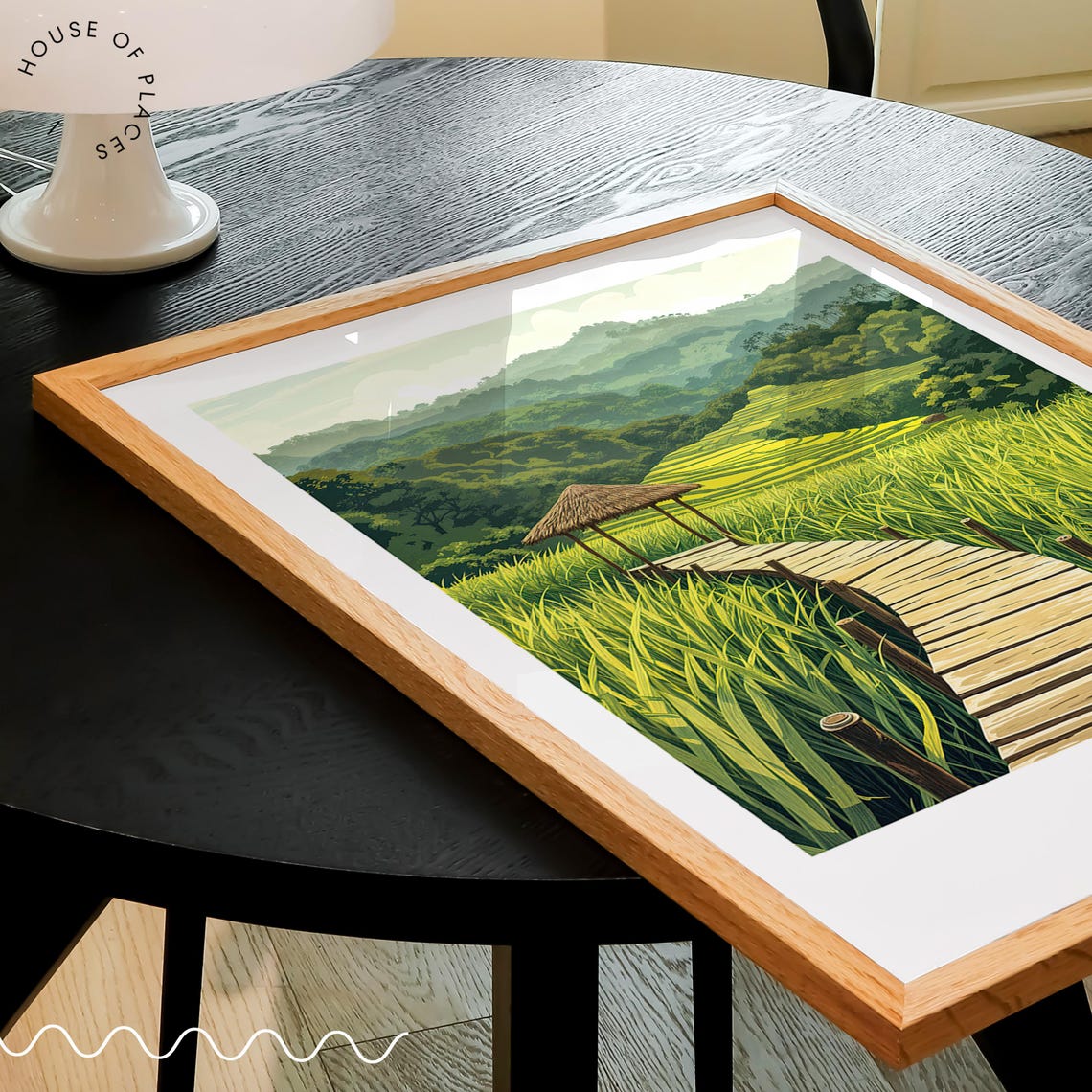 Pai Thailand Rice Terrace Bamboo Boardwalk Green Valley Art Poster - Image 3