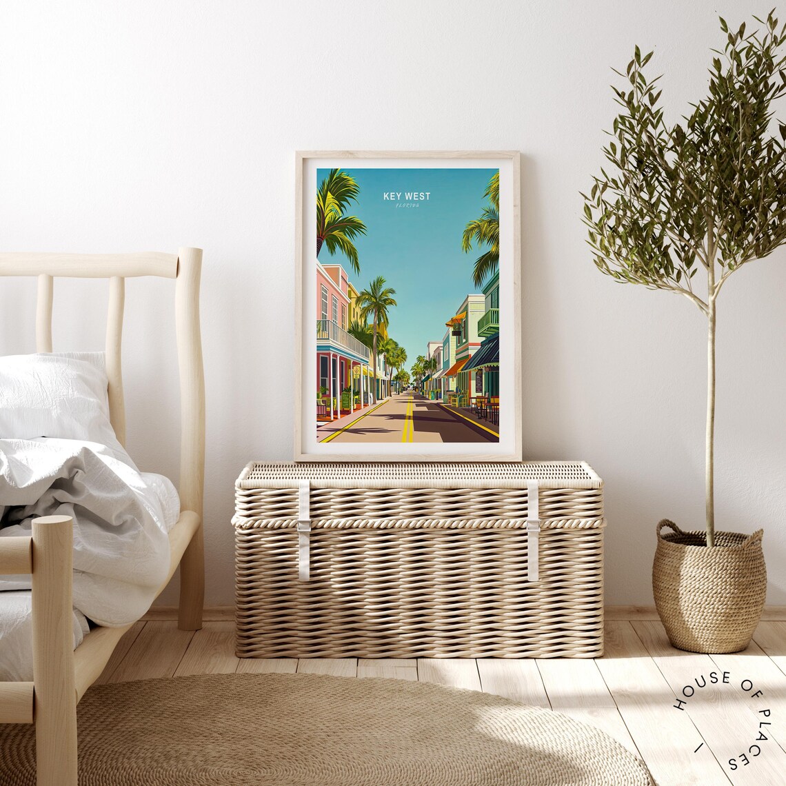Key West Minimalist Travel Poster, Florida Cityscape - Image 2