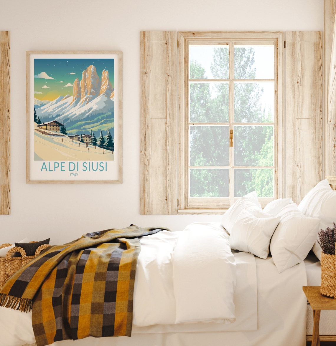 Alpe Di Siusi Italy Travel Print Italy Travel Art Wall Decor Alpe Di Siusi Home Decor Wall Art City Travel Poster Gifts Home Decor - Image 2