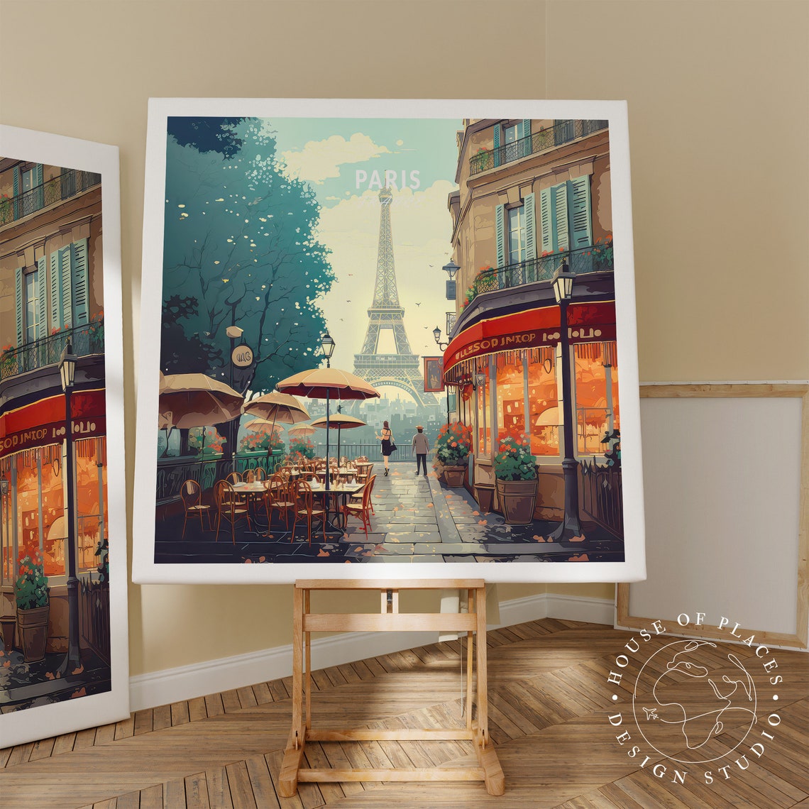 Paris Poster Paris France Travel Poster France City Wall Art Paris Square Wall Decor Personalised Gifts Birthday Gift - Image 2