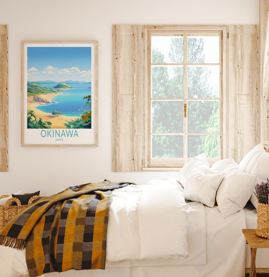 Okinawa Tokyo Japan Wall Art Travel Tokyo Okinawa Wall Art Japanese Poster Japanese Print Japanese Travel Poster Japan Home Decor - Image 2