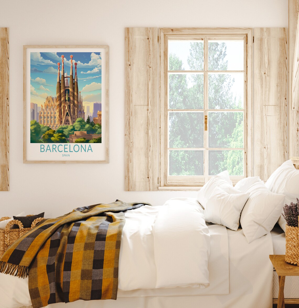 Barcelona City Travel Poster, Spain Wall Decor - Image 2