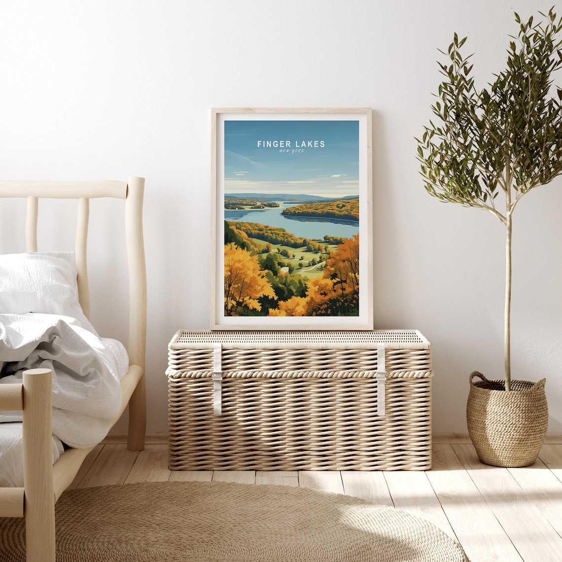 Finger Lakes New York Travel Poster, Travel Poster - Image 3