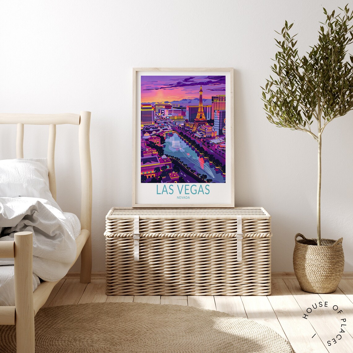 Las Vegas Travel Poster, Nevada City Art Print - Image 3