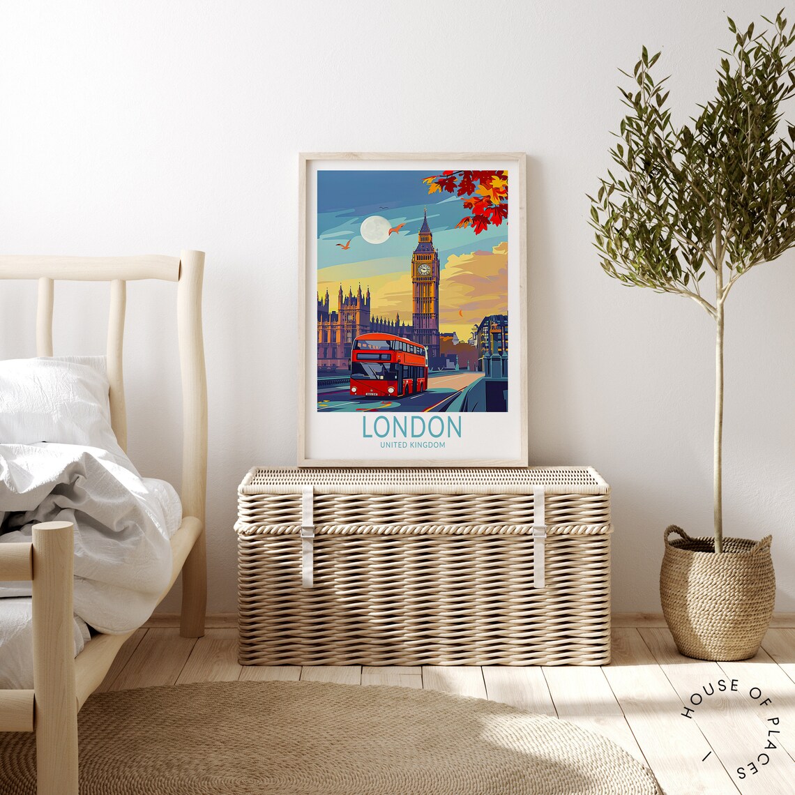 London Travel Poster, Big Ben United Kingdom Art Print - Image 3