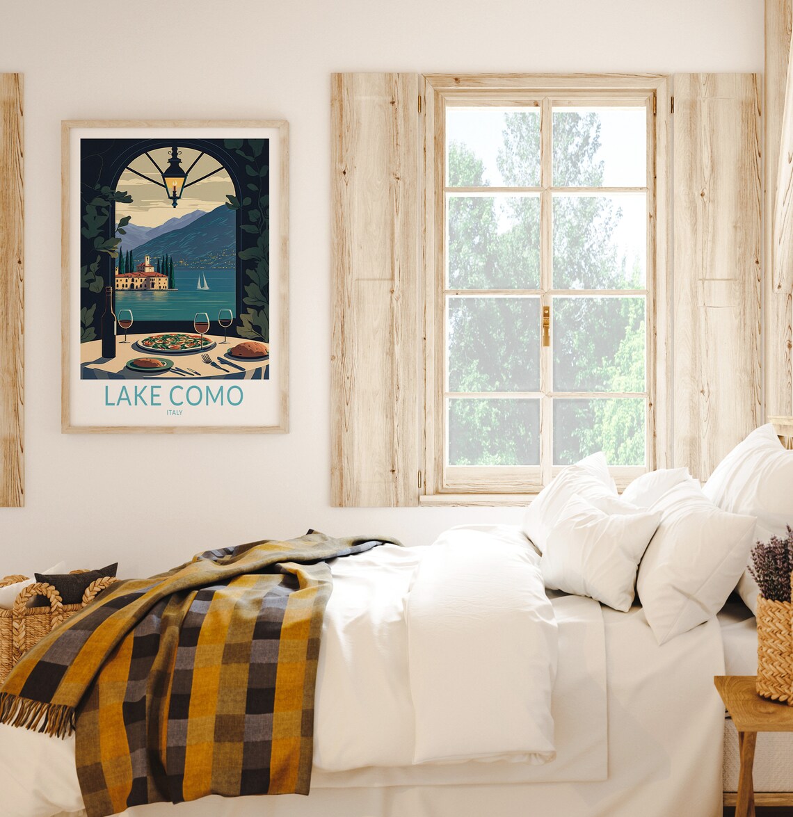 Lake Como Italy Travel Poster, Italy Wall Decor - Image 2