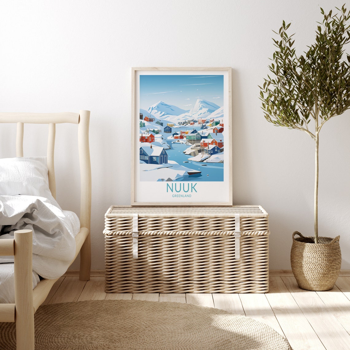 Nuuk Greenland Vintage Travel Poster - Image 3