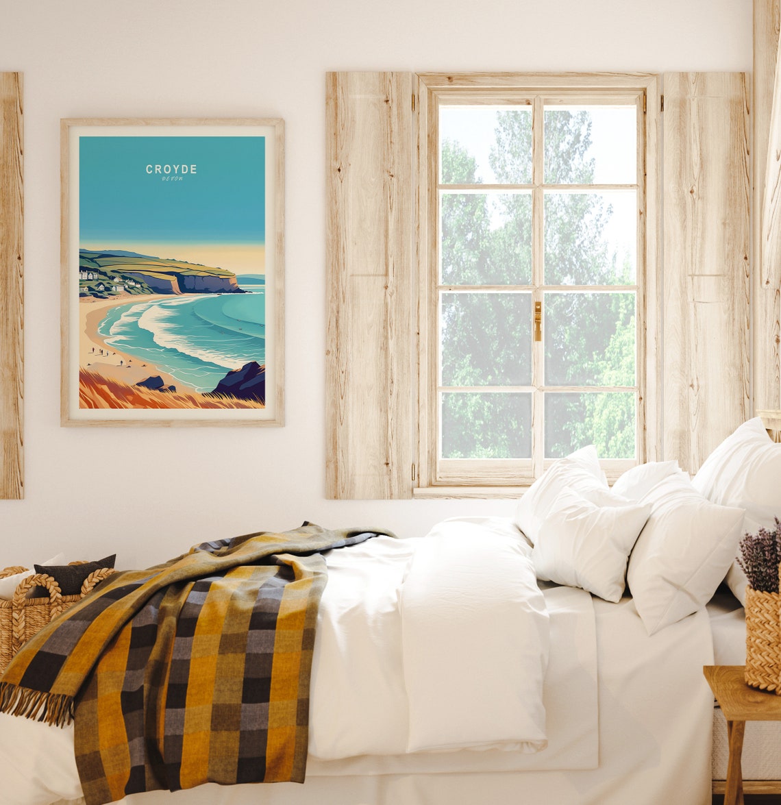 Croyde Devon Curved Bay Golden Surf Coast England Travel Poster - Image 2