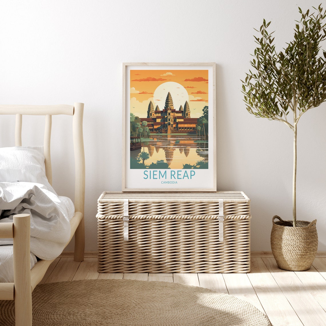 Siem Reap Cambodia Travel Print Wall Art Siem Reap Cambodia Travel Poster Siem Reap Travel Poster Traveler Home Décor Traveler Gift - Image 3