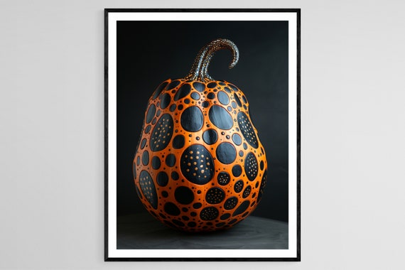 Abstract Polka Dot Pumpkin Art Bold Colors And Unique Patterns