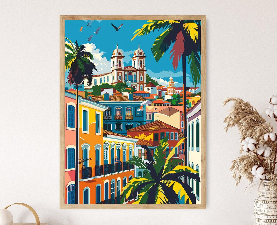 Salvador Brazil, Pelourinho District Art Print
