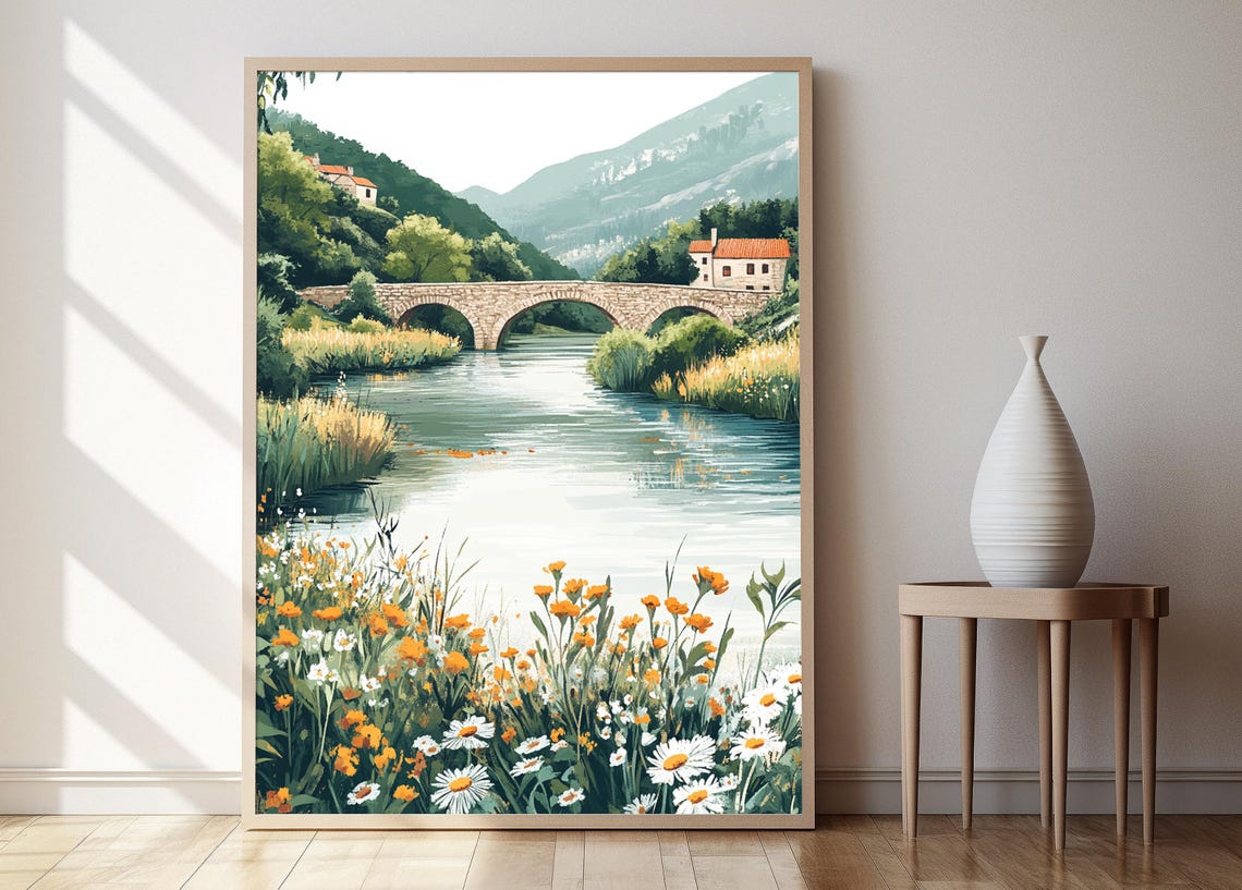 Debed River Art Print Alaverdi Historic Bridges