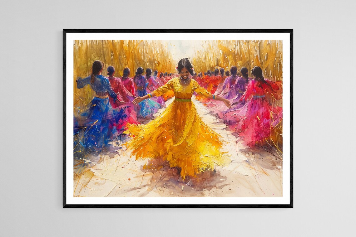 Tinikling Dance Painting, Filipino Culture Tradition