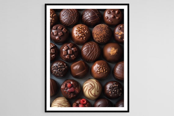 Chocolate Fondue Art Print Delicious Dessert Decor