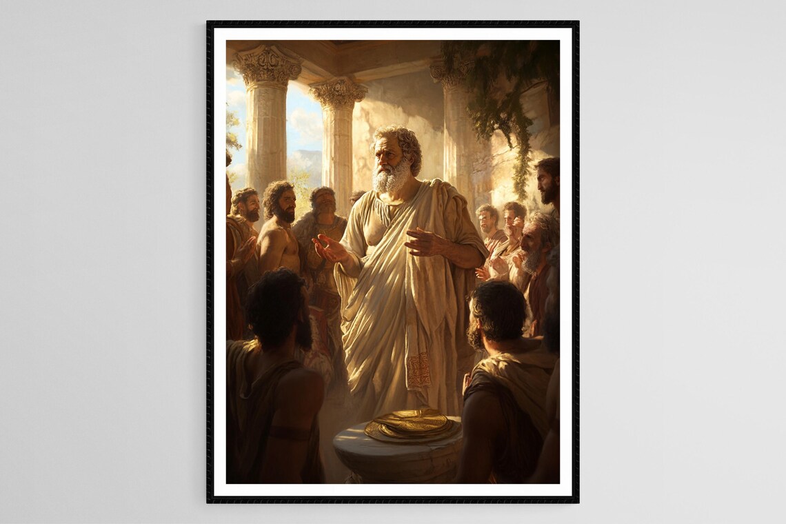 Socrates Portrait Art Print, Classical Athens