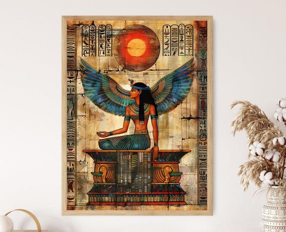 Egyptian Tomb Artwork Detailed Mural Reproduction Museum Quality Home Feature Collectors Gift