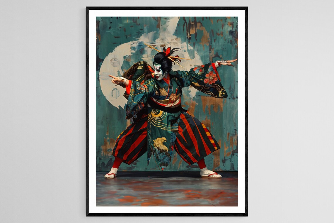 Kabuki Painting, Traditional Japanese Art