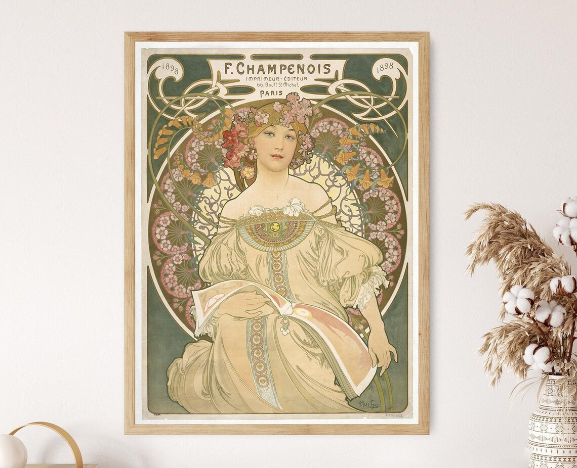 F Champenois Day Dream, Alphonse Mucha Poster
