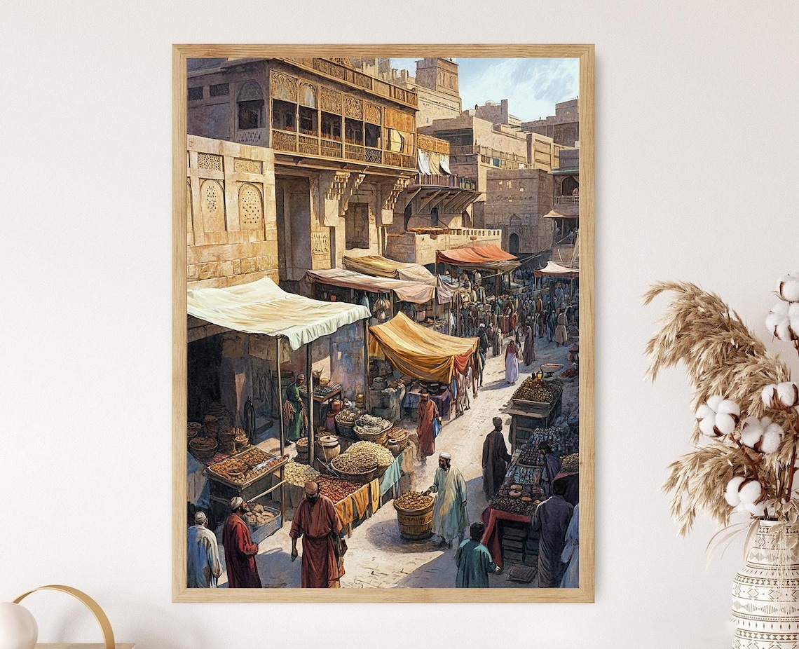Baghdad Ancient Market, Iraq Bazaar Scene