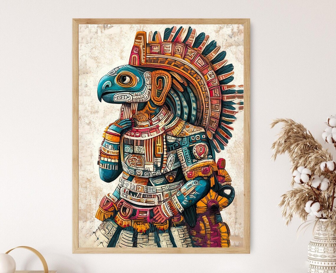 Tezcatlipoca Art Print, Ancient Mesoamerican Deity