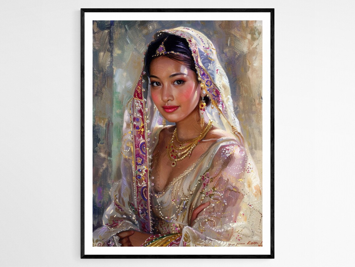 Filipina Bride Illustration, Anniversary Gift