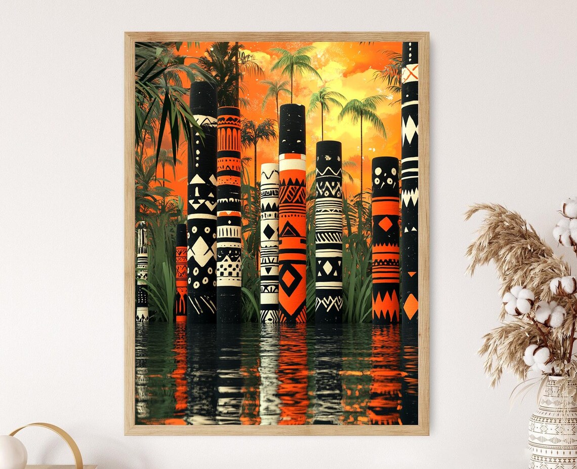 Tiwi Poles, Traditional Australian Aboriginal Decor