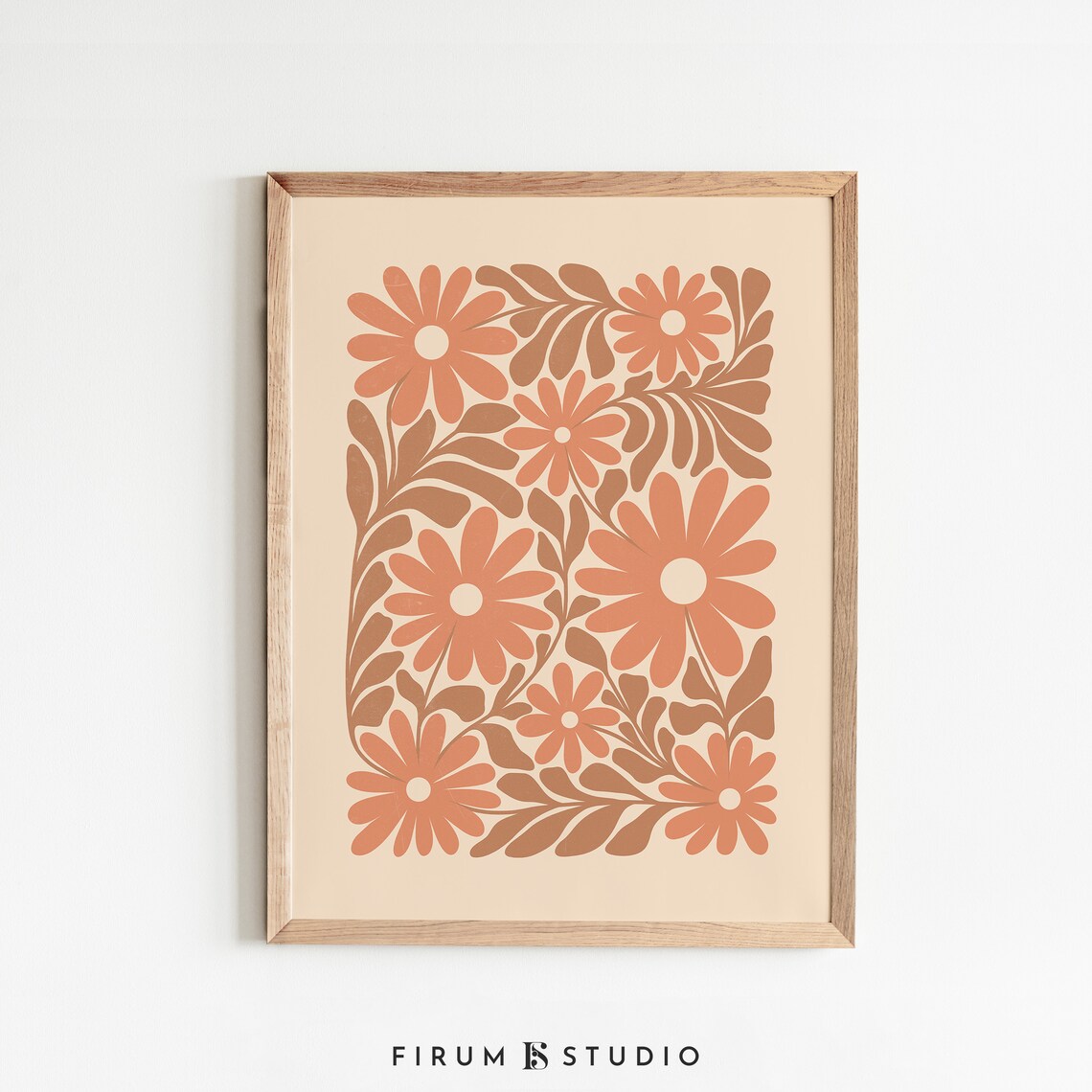 Flower Art Warm Aesthetic Daisy Floral Art Print - Image 2