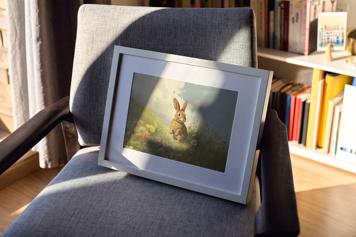 Vintage Rabbit Storybook Illustration Print - Image 3