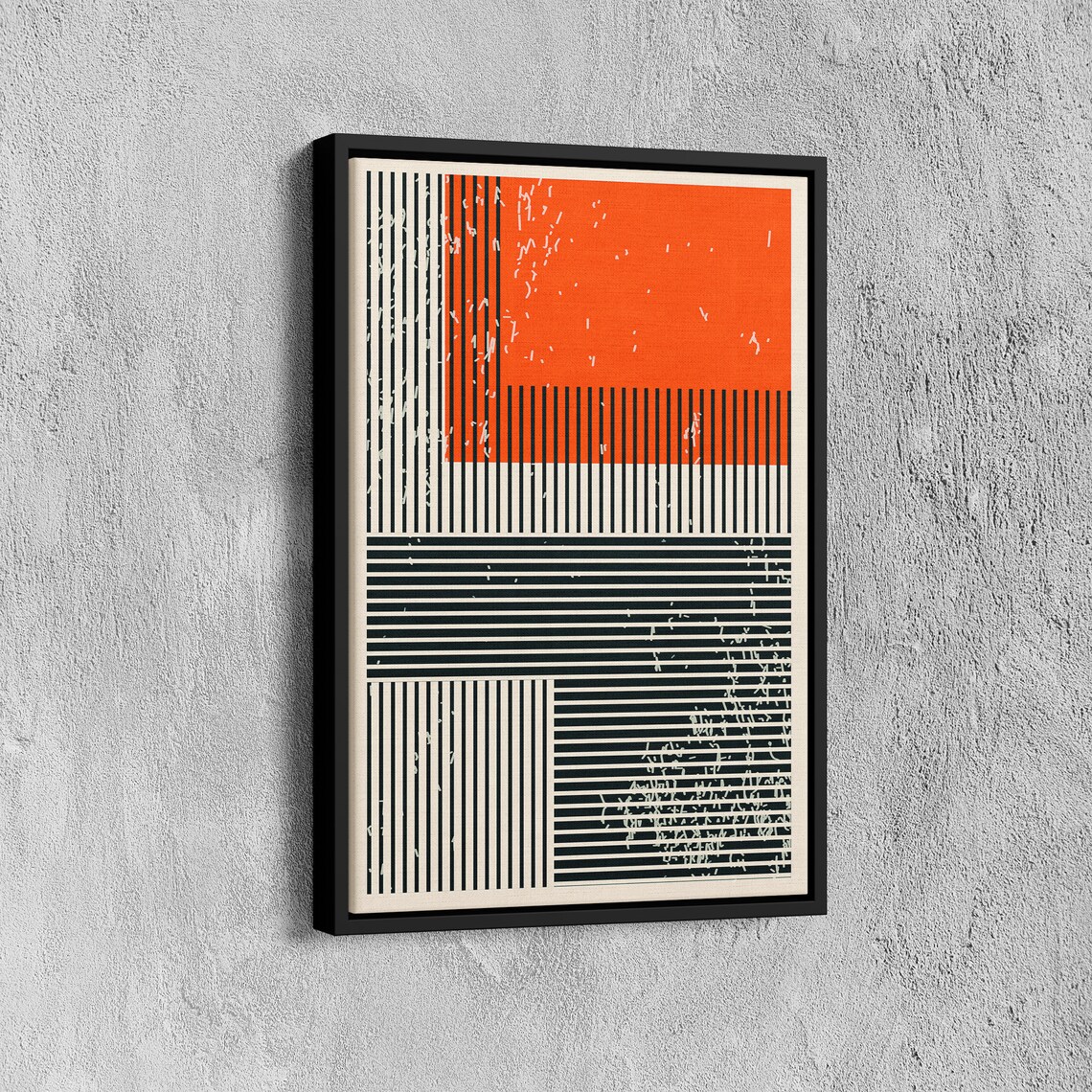 Linear Abstract Wall Art Minimalist Orange And Black Painting Art Contemporary Art Print Modern Painting Large Wall Art - Image 7