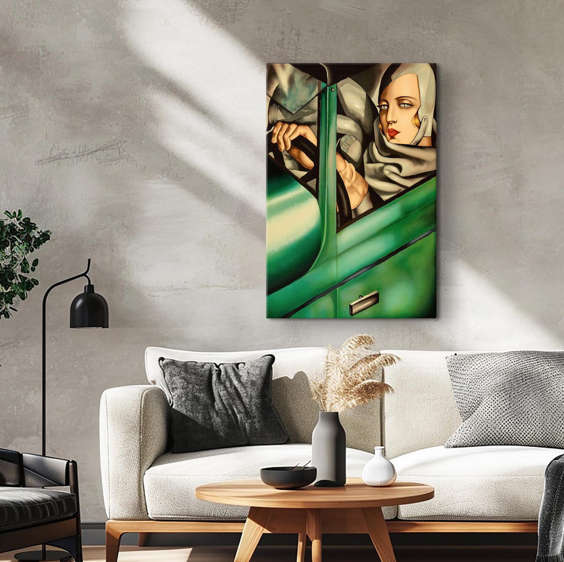 Tamara De Lempicka Self Portrait Green Bugatti Art Deco Poster - Image 3