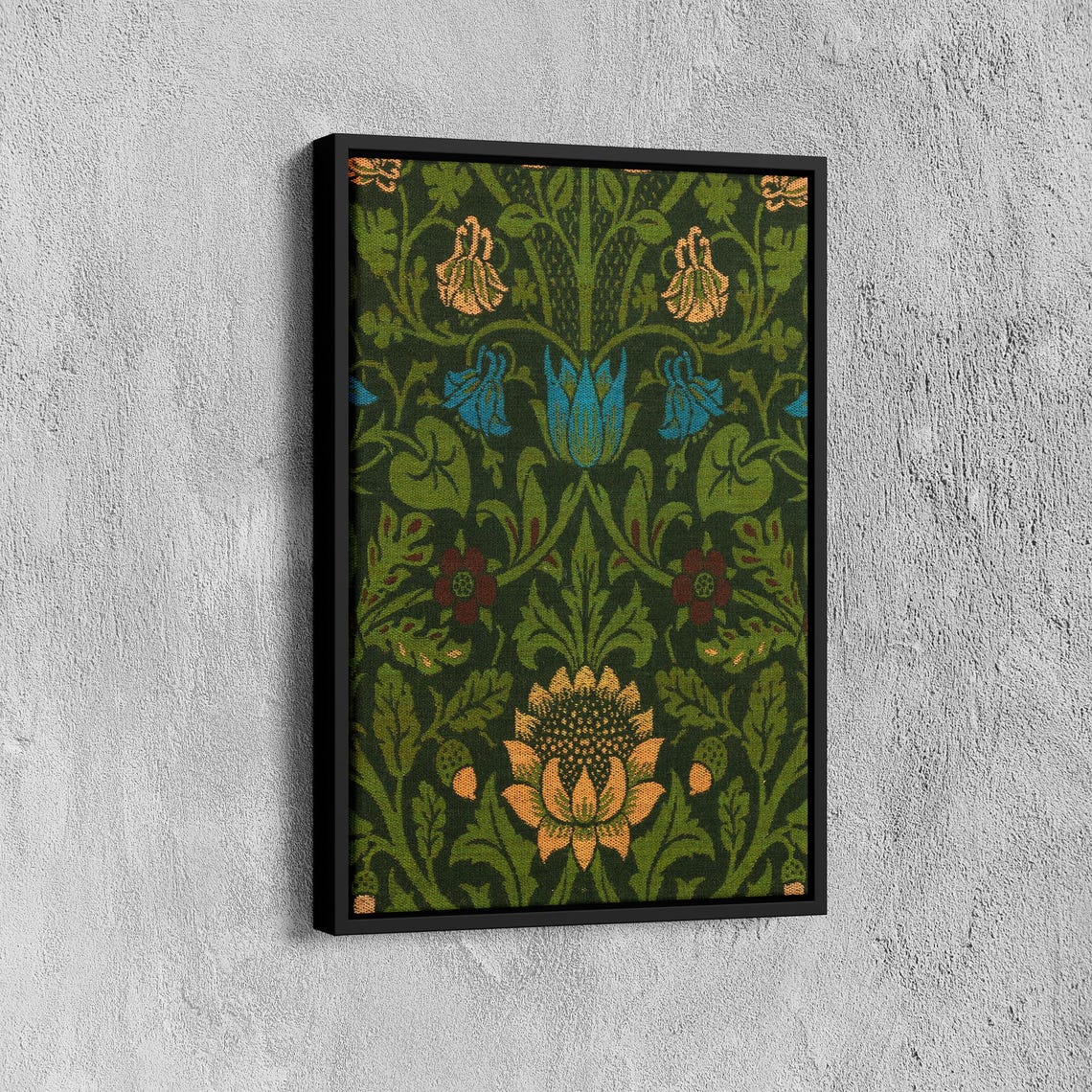 William Morris Columbine Botanical Textile Pattern Green Poster - Image 7