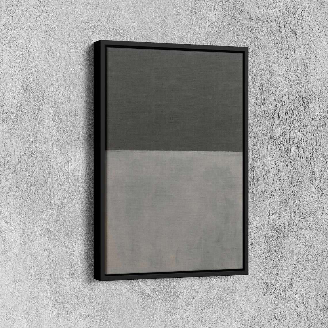 Mark Rothko Black Over Gray Minimal Color Field Modern Art Poster - Image 7