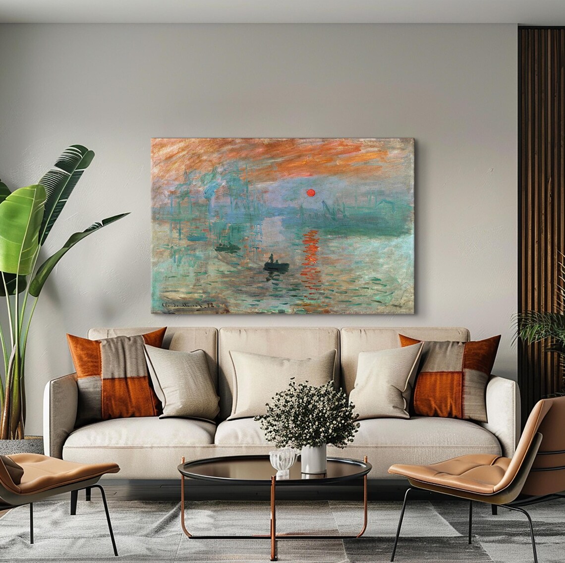 Claude Monet Impression, Sunrise Art Print, Farmhouse Decor - Image 3