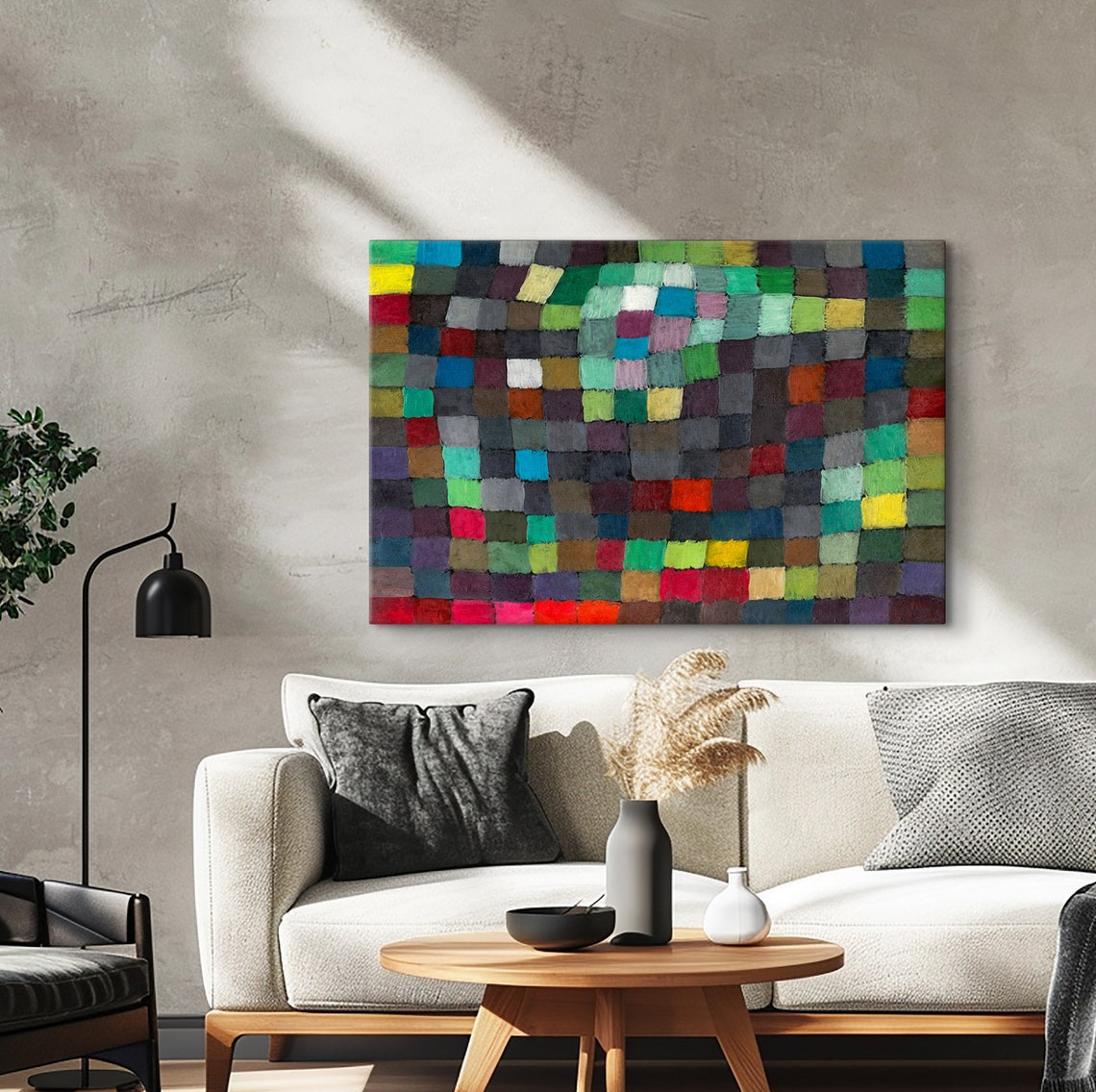 Paul Klee Colorful Checkerboard Squares Abstract Grid Art Poster - Image 3