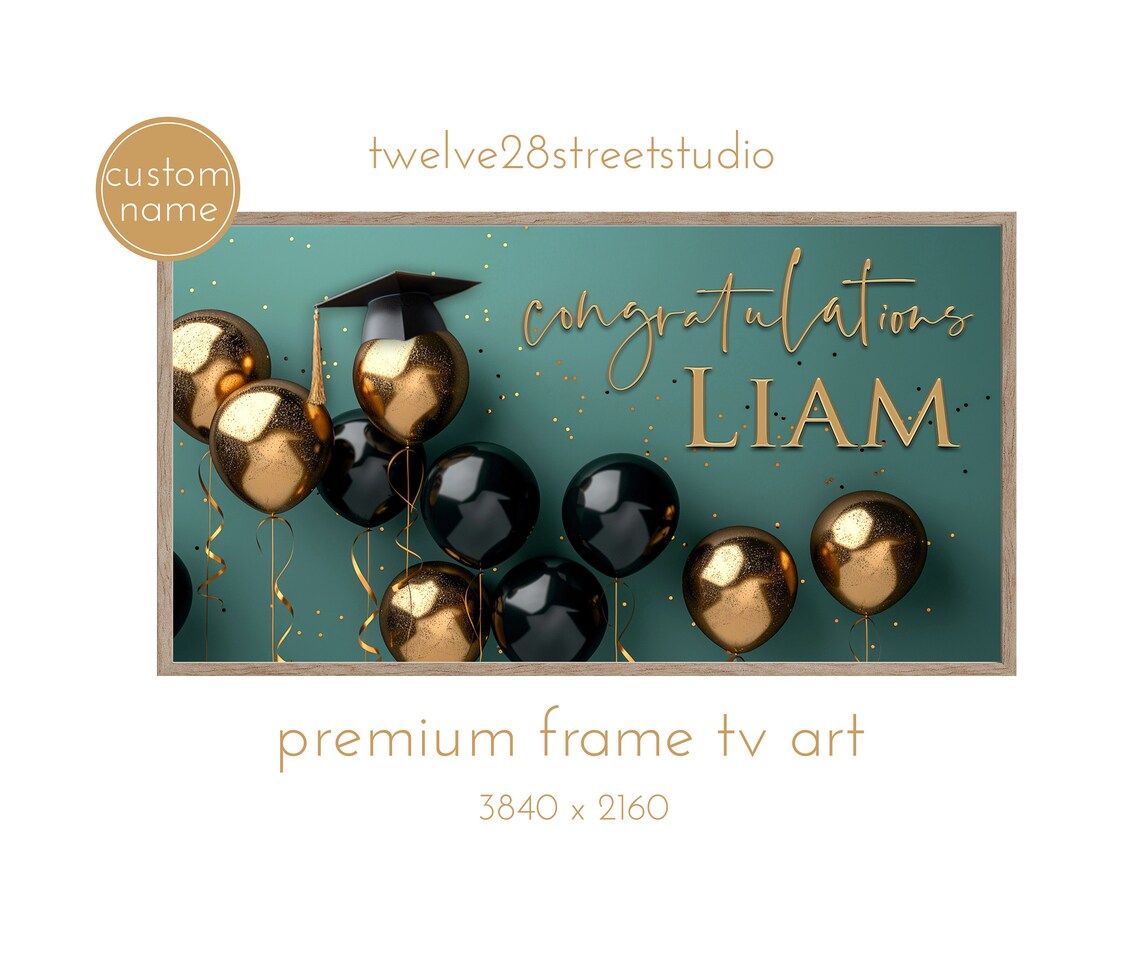 Custom Graduation TV Art, Graduate Poster Print