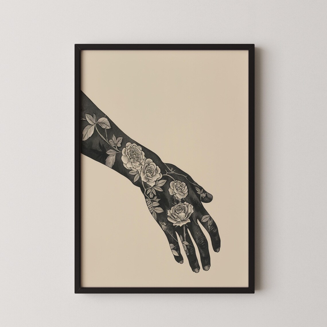 Traditional Tattoo Flash Botanical Art Print