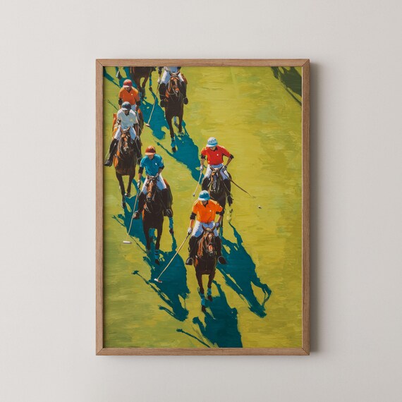 Polo Abstract Horse Oil Painting Equestrian Home Decor