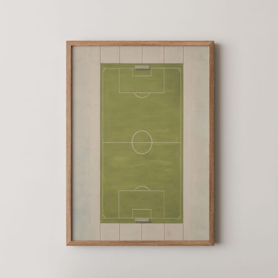 Soccer Wall Art Field Print Gift