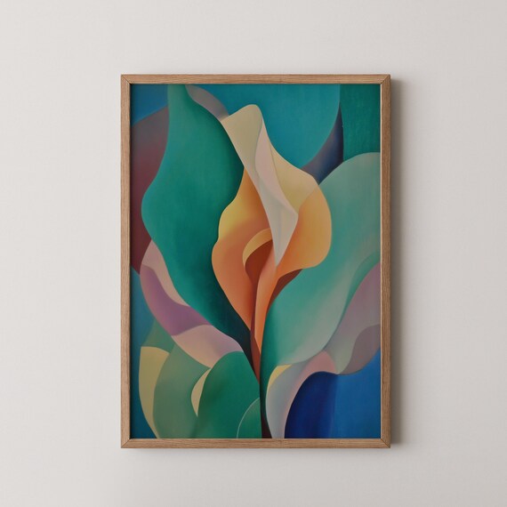 Georgia Okeeffe Painting Print Large Wall Art Abstract Botanical Poster
