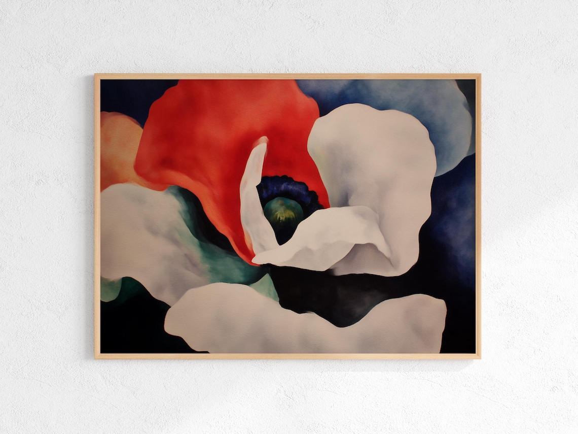 Georgia Okeeffe Painting Print Large Wall Art Abstract Botanical Poster