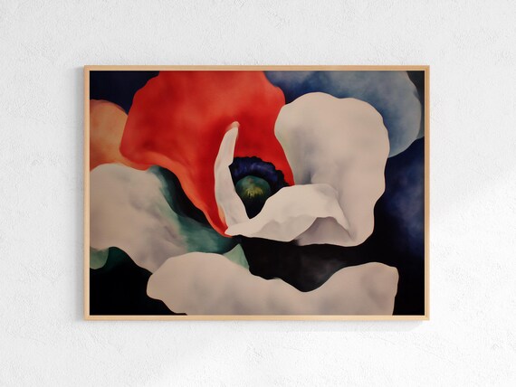 Georgia Okeeffe Painting Print Large Wall Art Abstract Botanical Poster
