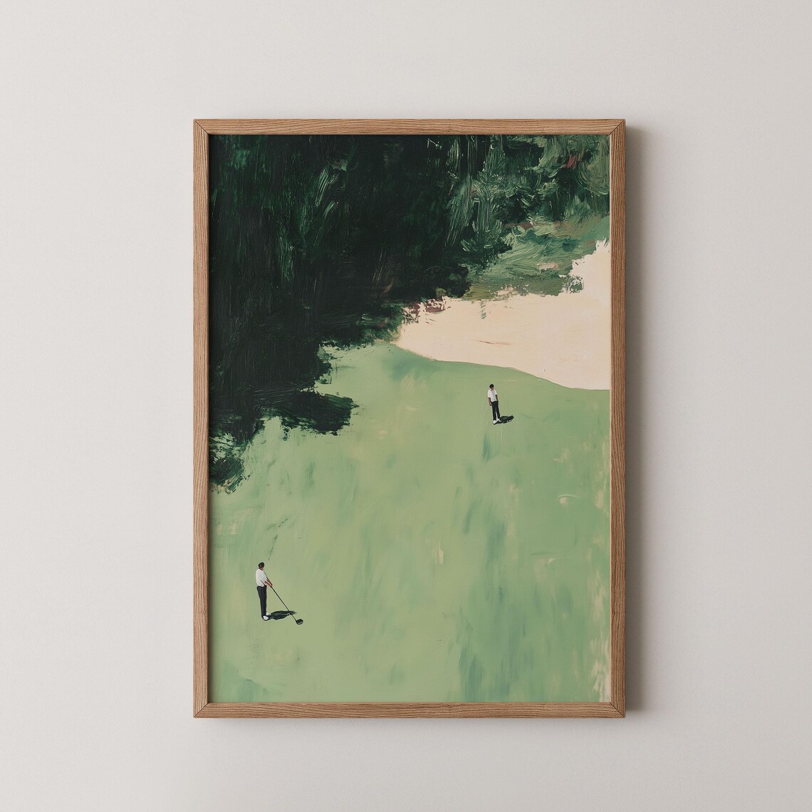 Tiny Golfers Minimalist People Art, Office Poster