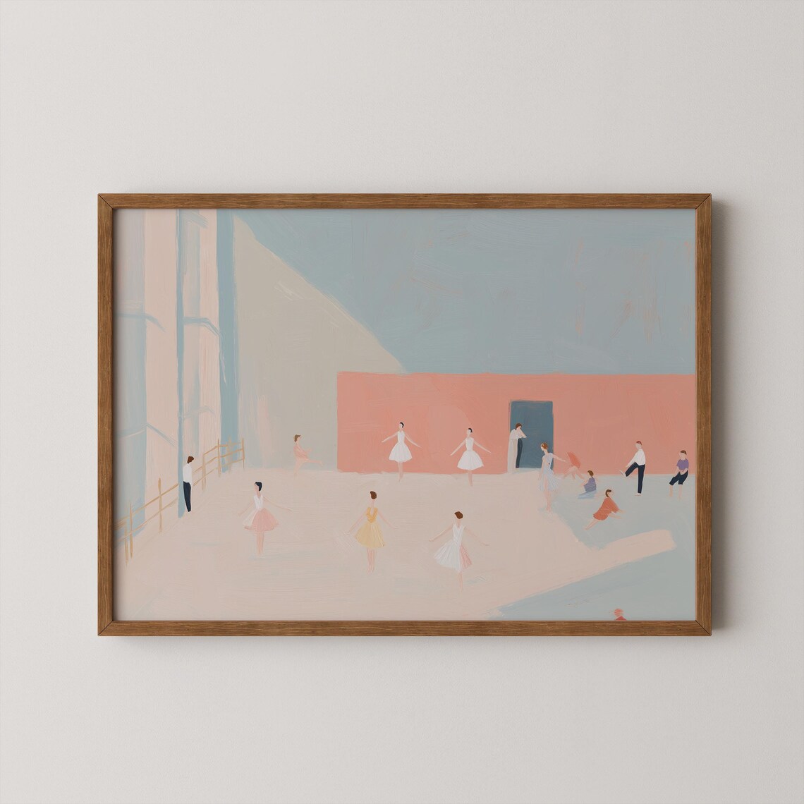 Ballet Dancers Minimalist Art Print, Little Girl Room