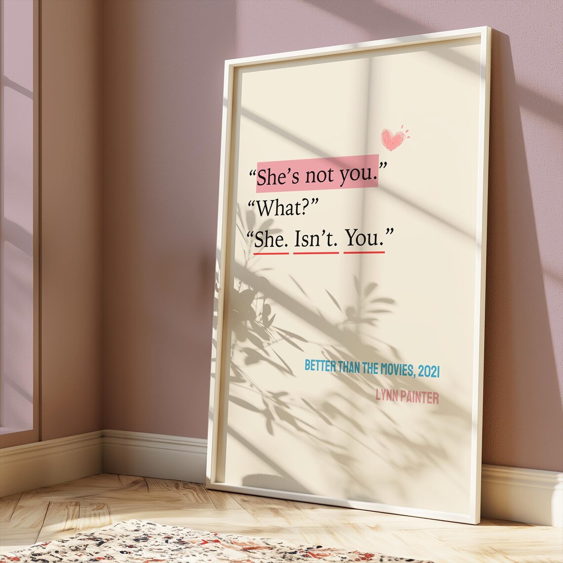 Better Than The Movies Book Quotes Poster, Bookish Gift - Image 4