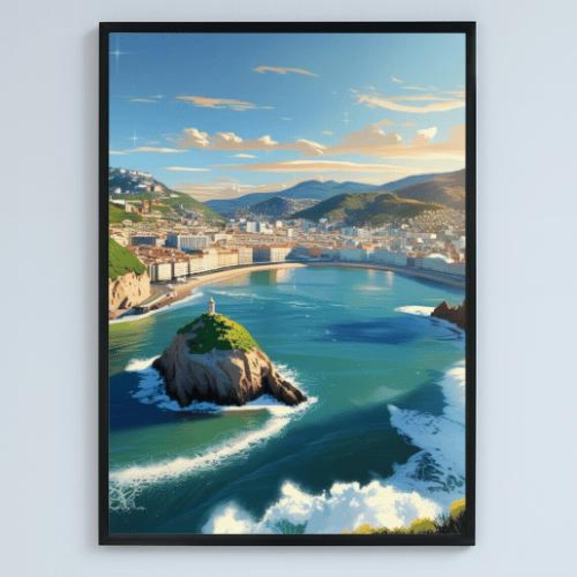 San Sebastin Spain Cityscape Poster Print