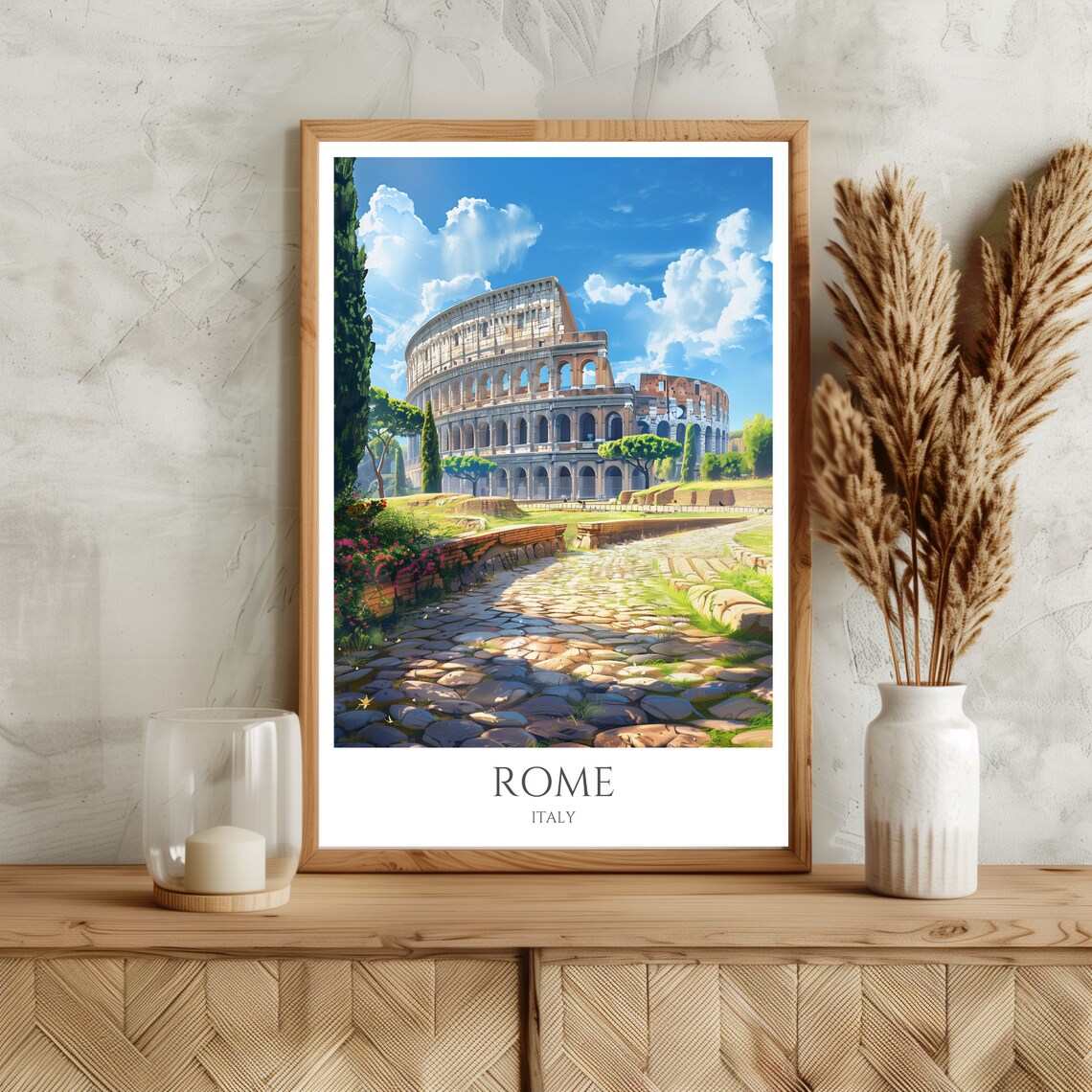 Rome Colosseum Ancient Arena Eternal City Italy Travel Poster - Image 3