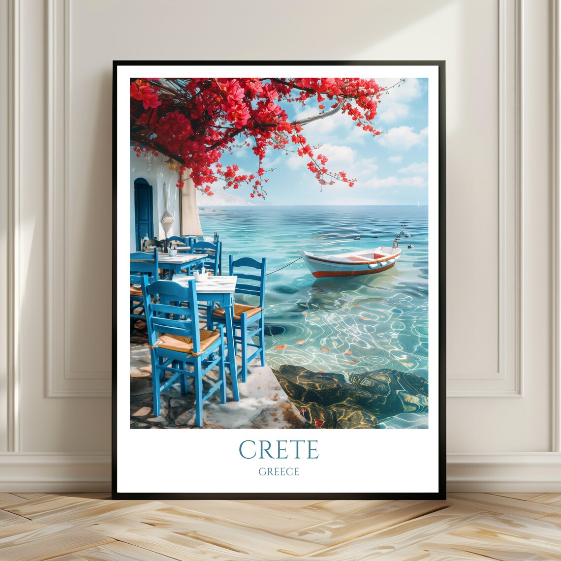 Crete Travel Poster, Greece Island of the Gods