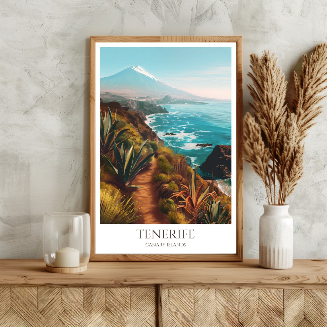 Tenerife Travel Poster, Canary Island Art Print - Image 3